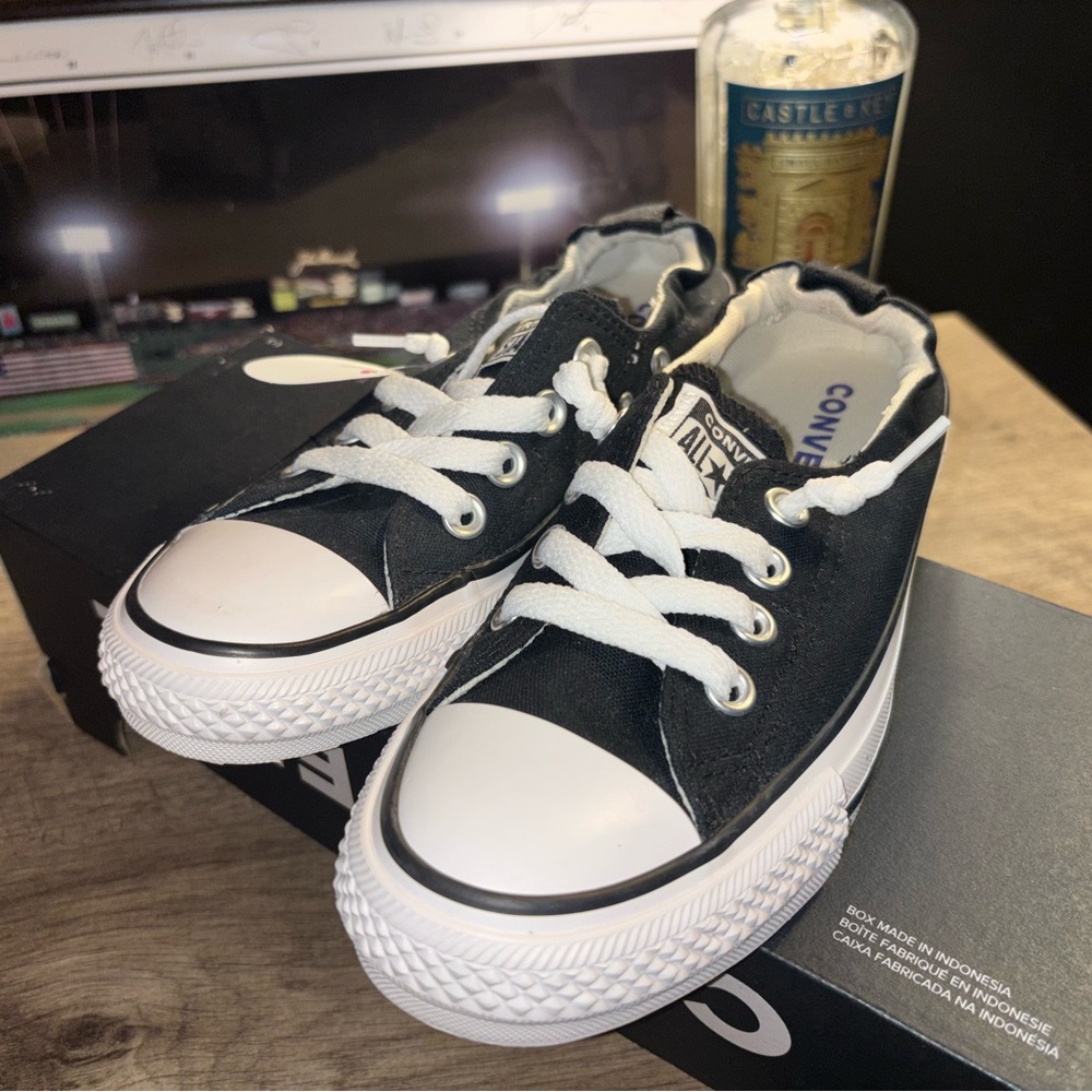 Converse Black and White Canvas Sneakers - Picture 2 of 3
